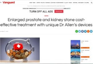 Enlarged prostate, chronic prostatitis and kidney stone cost-effective treatment with Dr. Allen’s Devices